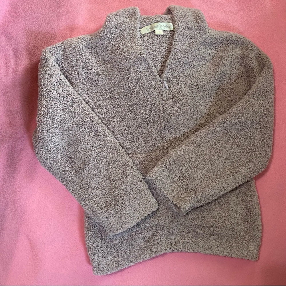 Barefoot Dreams Dusty Lavender Zip-Up Sweater